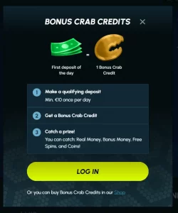 Programa de bonificaciones Crab de Slotexo