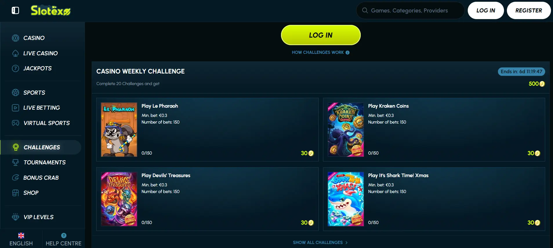 Slotexo Tournaments at Slotexo Casino